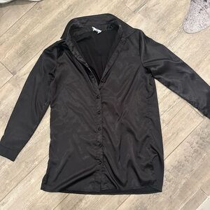 Princess Polly satin shirt dress